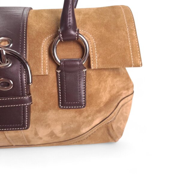 COACH Soho Suede Y2K Satchel in tan/brown - Picture 2 of 10